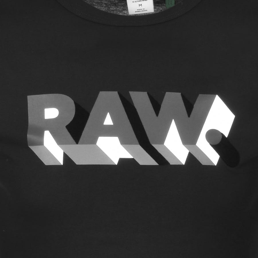 G Star Raw Logo T Shirt Black Mainline Menswear 4627